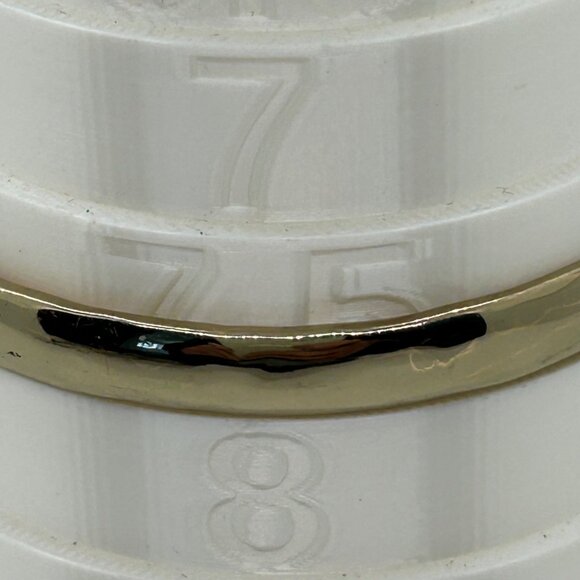 Vintage Kenneth Cole Bangle Bracelet Gold Tone Hammered Signed Stackable SZ 7.5 - Picture 7 of 13